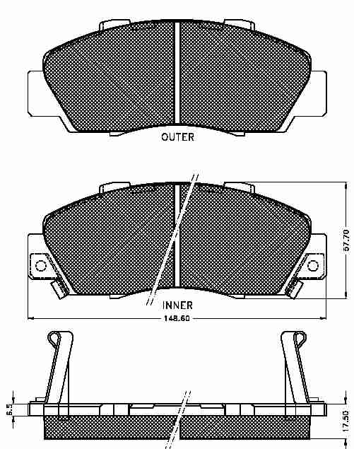 Placute frana fata Acura