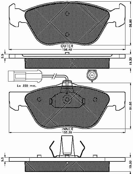 Placute frana fata Alfa Romeo