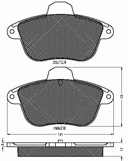 Placute frana fata Citroen