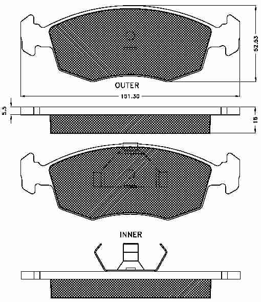 Placute frana fata Ford