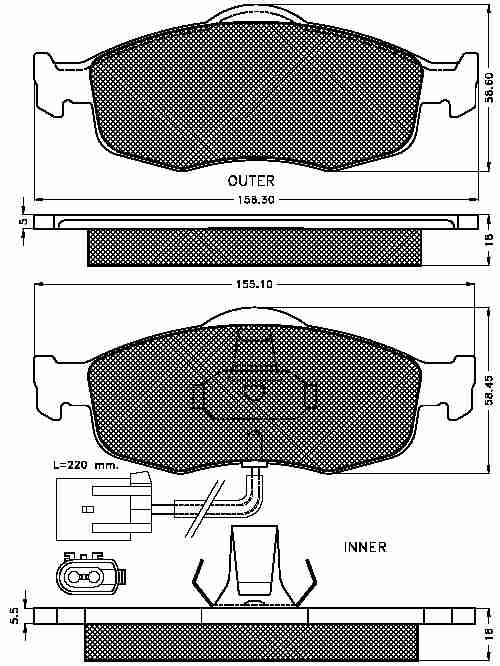 Placute frana fata Ford