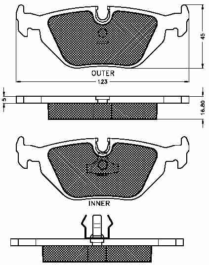 Placute frana spate BMW