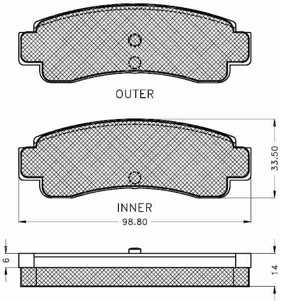Placute frana spate Nissan