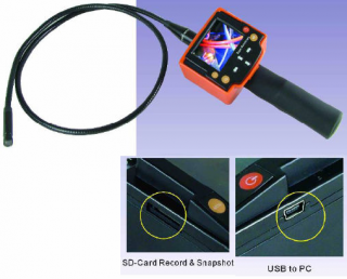 Borescop cu monitor LCD 2.4" COLOR si card