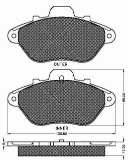 Placute frana fata Citroen