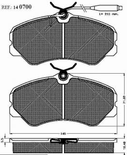 Placute frana fata Citroen