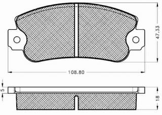 Placute frana fata Fiat