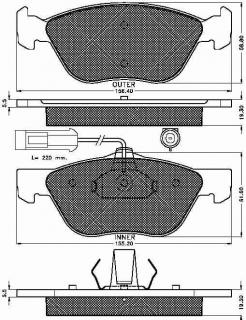 Placute frana fata Fiat