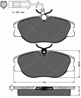 Placute frana fata Fiat