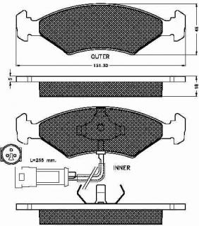 Placute frana fata Ford