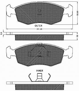 Placute frana fata Ford