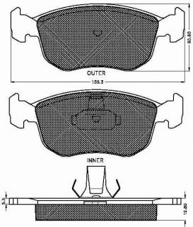 Placute frana fata Ford
