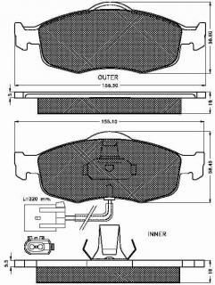 Placute frana fata Ford