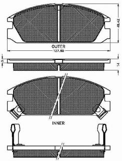 Placute frana fata Honda