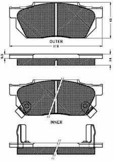 Placute frana fata Honda