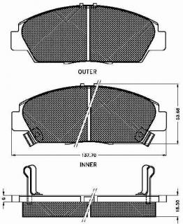 Placute frana fata Honda