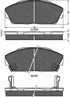 Placute frana fata Honda