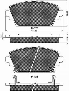 Placute frana fata Honda