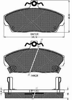 Placute frana fata Honda