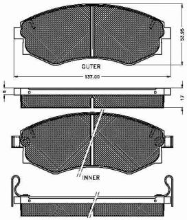 Placute frana fata Hyundai