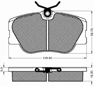 Placute frana fata Mercedes