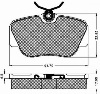 Placute frana fata Mercedes