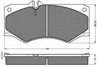 Placute frana fata Mercedes