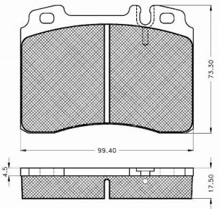 Placute frana fata Mercedes