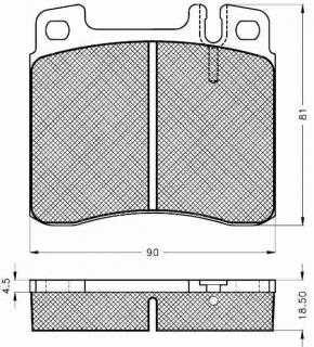 Placute frana fata Mercedes
