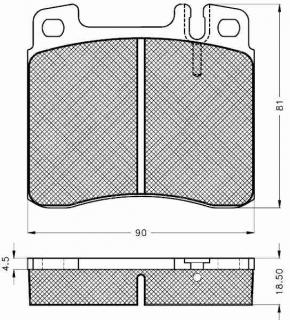 Placute frana fata Mercedes