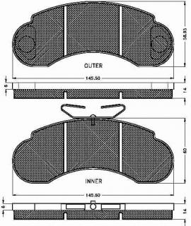 Placute frana fata Mercedes