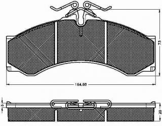 Placute frana fata Mercedes