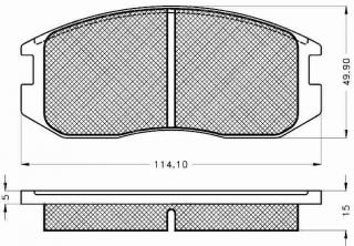 Placute frana fata Mitsubishi