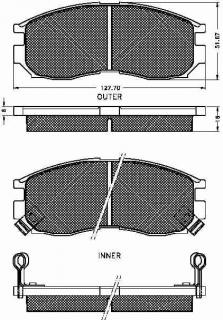 Placute frana fata Mitsubishi