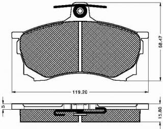 Placute frana fata Mitsubishi