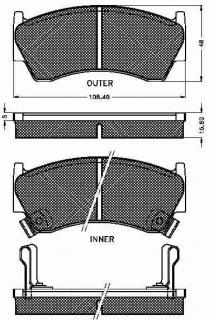 Placute frana fata Nissan