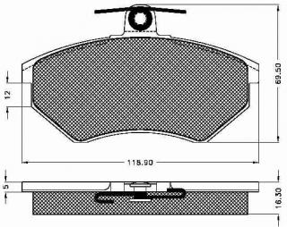 Placute frana fata Volkswagen