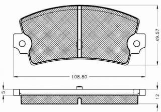 Placute frana spate Fiat