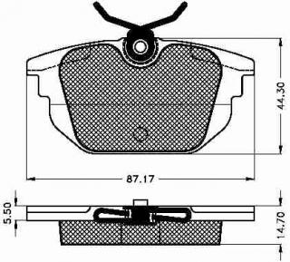 Placute frana spate Fiat