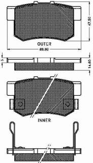 Placute frana spate Honda