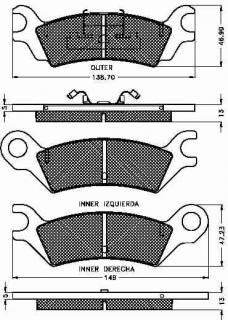 Placute frana spate Mazda