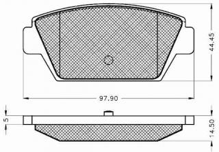 Placute frana spate Mitsubishi