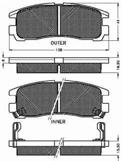 Placute frana spate Mitsubishi