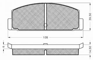 Placute frana spate Mitsubishi