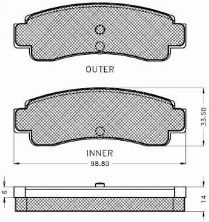 Placute frana spate Nissan