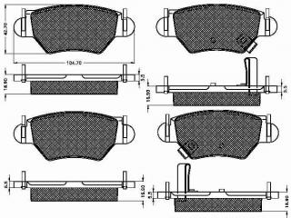 Placute frana spate Opel